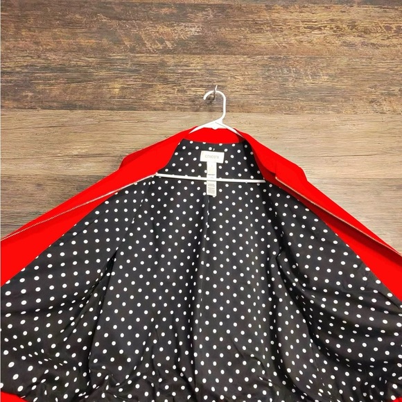 Chico's Bold Red Full Zip Jacket with Zipper - Picture 9 of 11